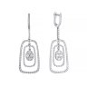 Серьги из белого золота с бриллиантом (Арт.e12164dn_sr_001_wg)
