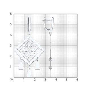Серьги из серебра (Арт.94-121-00081-4)