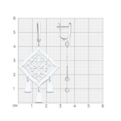 Серьги из серебра (Арт.94-121-00081-4)