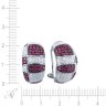 Серьги из белого золота с бриллиантом и рубином (Арт.e38329a0f14wb001_ru_wg)