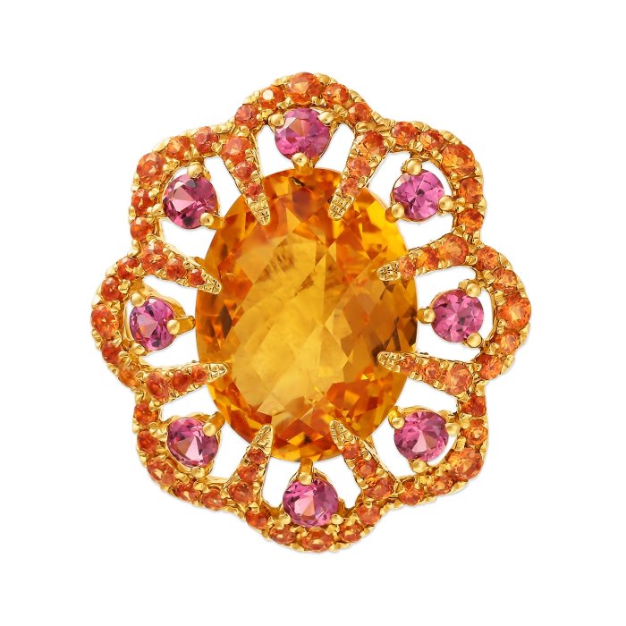 Брошь из золота с сапфиром и турмалином (Арт.er-324082_ygsatuct_br_os_ct_tur_yg)