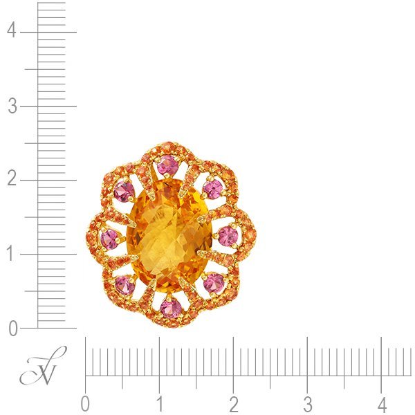 Брошь из золота с сапфиром и турмалином (Арт.er-324082_ygsatuct_br_os_ct_tur_yg)