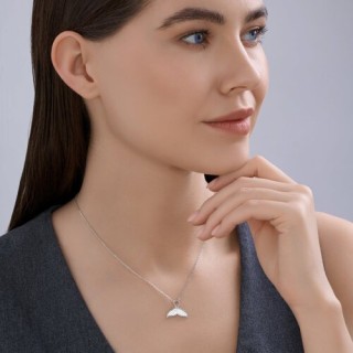 Колье из серебра с фианитами «Морской Хвост» Соколов (арт.94-170-00011-1)