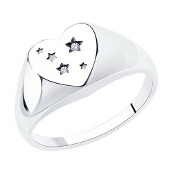 Кольцо из серебра с фианитами (Арт.95010187)
