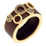 Кольцо с керамикой и кубическим цирконием «Ceramic Fresh» Fresh Jewelry (арт.TM-R00860-BR-L-X-X-DB)