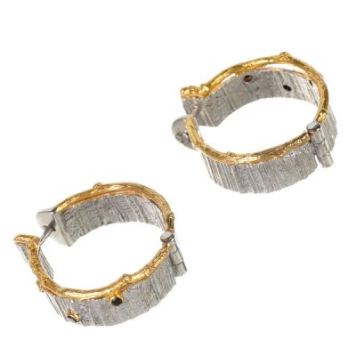 Серьги серебряные со шпинелью «Золотой рельеф» Beavers (арт.BS_2129SH)