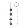Серьги из серебра с корундами и фианитами (Арт.94026470)