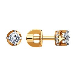 Серьги из золота с бриллиантами (Арт.1021929)