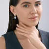 Серьги из серебра с фианитами «Ледяное сердце» Соколов (арт.94027152-91)
