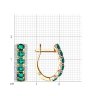 Серьги из золота с бриллиантами и изумрудами (Арт.3020552)