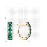Серьги из золота с бриллиантами и изумрудами (Арт.3020552)