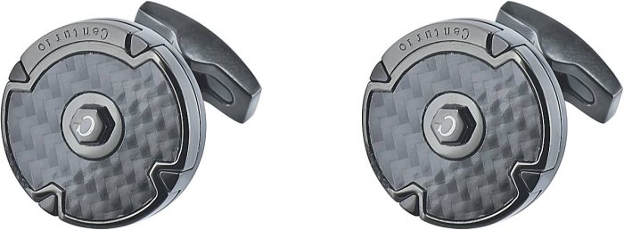 Запонки из стали с карбоном (Арт.bc0075)