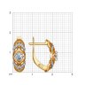 Серьги из золочёного серебра с фианитами (Арт.93020778)