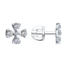 Серьги из серебра с фианитами (Арт.94026452)