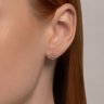 Серьги из серебра с фианитами (Арт.94026452)