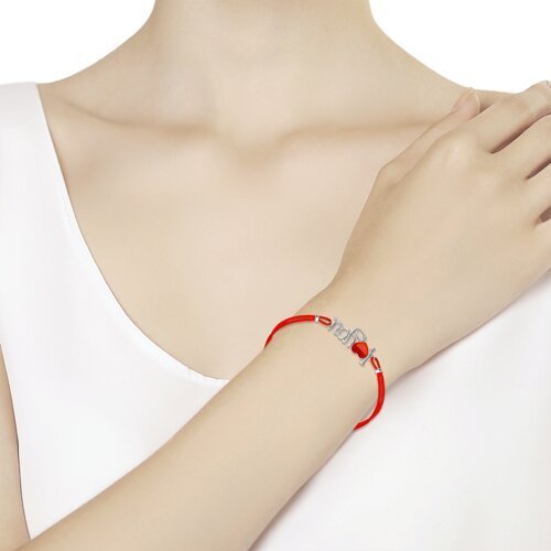 Браслет из серебра с эмалью (Арт.94-150-00999-1)