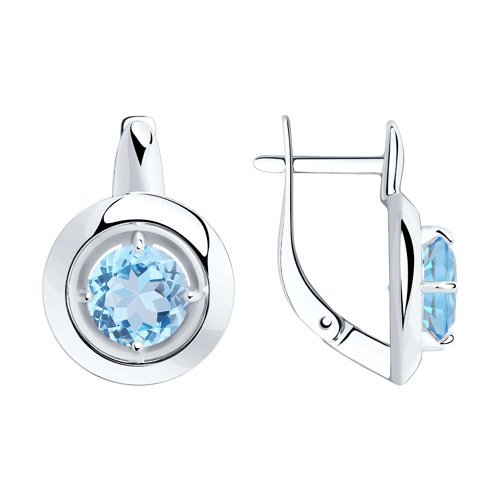 Серьги из серебра с топазами (Арт.94-320-00782-1)