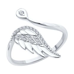 Кольцо из белого золота с бриллиантами (Арт.1012653-3)