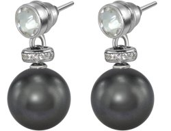 Серьги из серебра с жемчугом и кристаллом swarovski (Арт.abs-3-10-32-s)