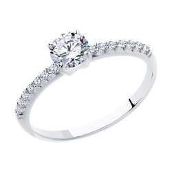 Кольцо из серебра с фианитами (Арт.94012944)
