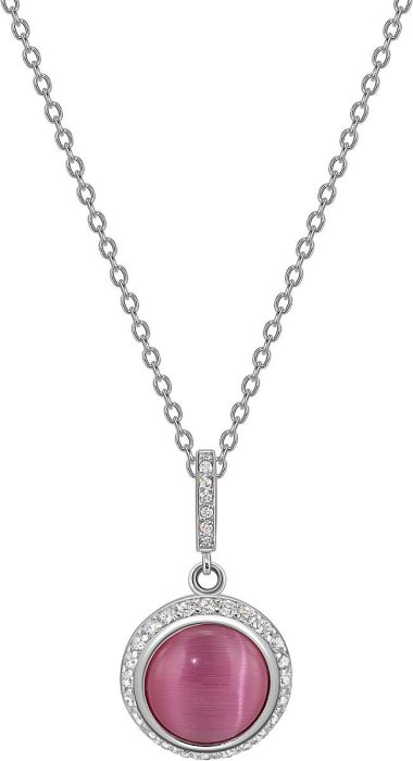 Кулон из серебра с кошачим глазом и куб. цирконием (Арт.fgp-3-10-h-31-s)