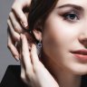Серьги из белого золота с бриллиантами и танзанитами (Арт.6024219)