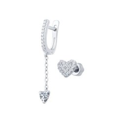Серьги из серебра с фианитами (Арт.94021851)