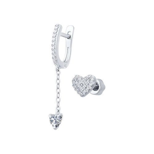 Серьги из серебра с фианитами (Арт.94021851)