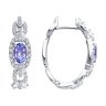 Серьги из белого золота с бриллиантами и танзанитами (Арт.6024404-3)