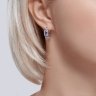Серьги из белого золота с бриллиантами и танзанитами (Арт.6024404-3)