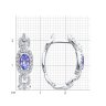 Серьги из белого золота с бриллиантами и танзанитами (Арт.6024404-3)