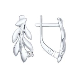 Серьги из серебра с фианитами (Арт.94022319)