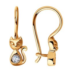 Серьги из золота с фианитами (Арт.028430)