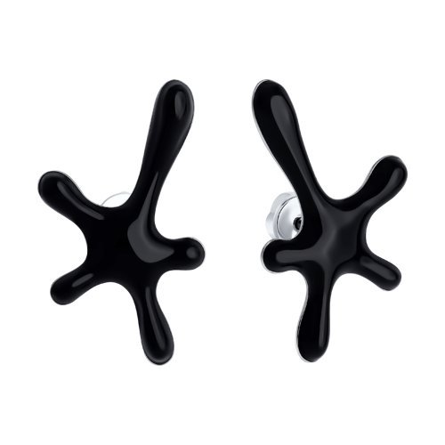 Серьги из серебра с эмалью (Арт.94024112)