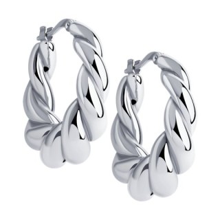 Серьги из серебра без вставки «Вихрь света» SOKOLOV (арт.94024330)