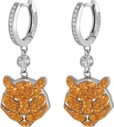 Серьги из серебра с кристаллом swarovski Русские Самоцветы (Арт.sws-tg-4-16-4-s)