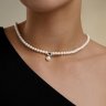 Колье золотое пробы 585 с миксом камней (Арт.797115)