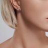 Серьги из серебра с фианитами (Арт.94026054)