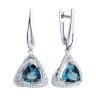 Серьги золотые пробы 585 с миксом камней (Арт.72-00327-3)
