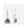 Серьги золотые пробы 585 с миксом камней (Арт.72-00327-3)