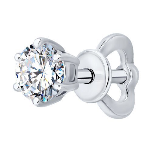 Серьга из белого золота с бриллиантом выращенным (Арт.9170002-3-5)