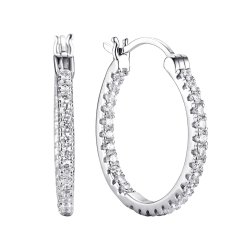 Серьги из серебра с фианитом (Арт.cz-e02946-x-w-x-x-w)
