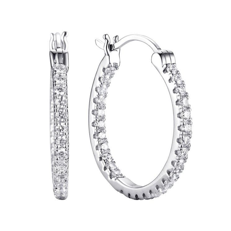 Серьги из серебра с фианитом (Арт.cz-e02946-x-w-x-x-w)