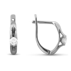 Серьги из золота с бриллиантом Русские Самоцветы (Арт.71366)
