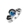 Кольцо серебряное с топазом Spring «Ночная капля» Fresh Jewelry (арт.CZ-R01418-X-WB-LB-X-B)