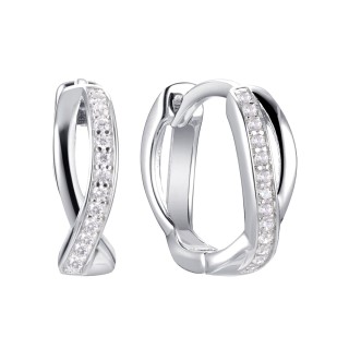 Серьги серебряные с фианитами «Spark Line Перекресток света» Fresh Jewelry (арт.MP-E00074-X-W-X-X-W)