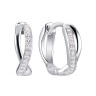 Серьги серебряные с фианитами «Spark Line Перекресток света» Fresh Jewelry (арт.MP-E00074-X-W-X-X-W)