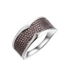 Кольцо с фианитами «Brown Shine» из серебра 925, Fresh Jewelry (арт.MP-R00805-X-WB-X-X-DB)
