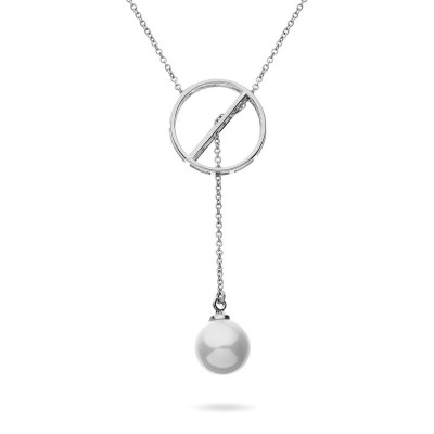 Ожерелье серебро с жемчугом «Nautilus Sphere» Fresh Jewelry (арт.01682)