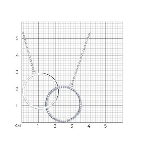 Колье из серебра с фианитами (Арт.94070684)